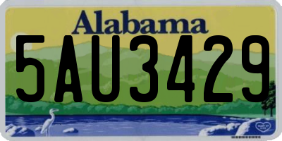 AL license plate 5AU3429