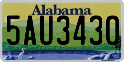 AL license plate 5AU3430