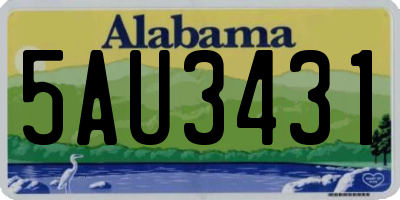 AL license plate 5AU3431