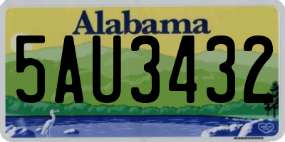 AL license plate 5AU3432