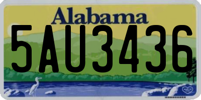 AL license plate 5AU3436