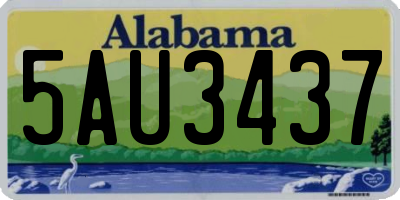 AL license plate 5AU3437