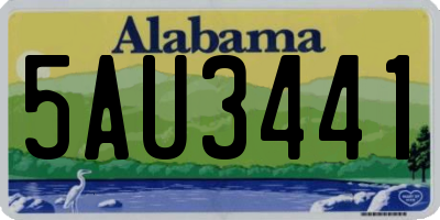 AL license plate 5AU3441