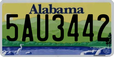 AL license plate 5AU3442