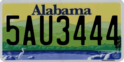 AL license plate 5AU3444