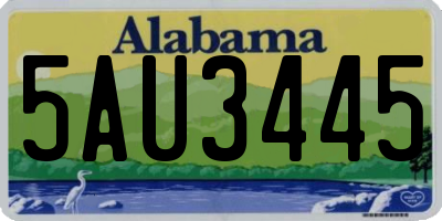 AL license plate 5AU3445