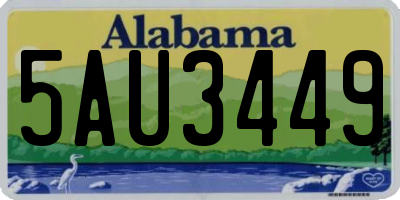 AL license plate 5AU3449
