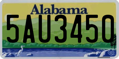 AL license plate 5AU3450