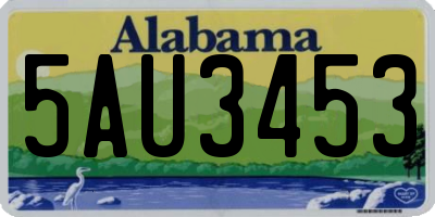 AL license plate 5AU3453
