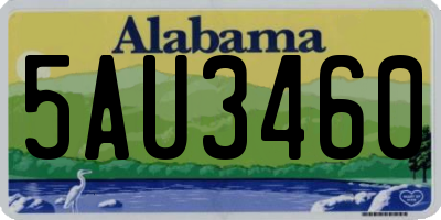 AL license plate 5AU3460