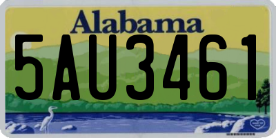 AL license plate 5AU3461