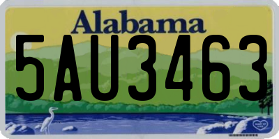 AL license plate 5AU3463