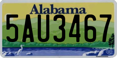 AL license plate 5AU3467