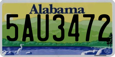 AL license plate 5AU3472