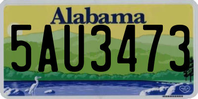 AL license plate 5AU3473