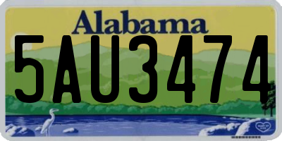 AL license plate 5AU3474