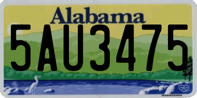 AL license plate 5AU3475