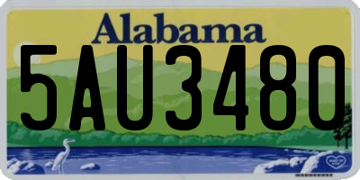 AL license plate 5AU3480