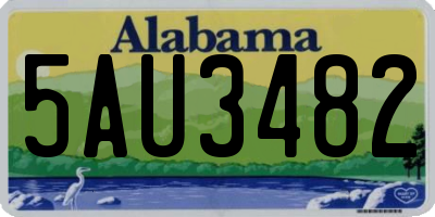 AL license plate 5AU3482