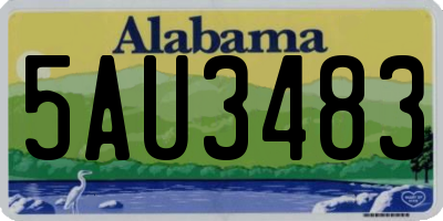 AL license plate 5AU3483