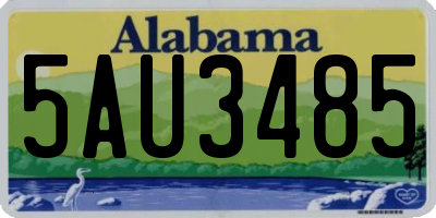 AL license plate 5AU3485