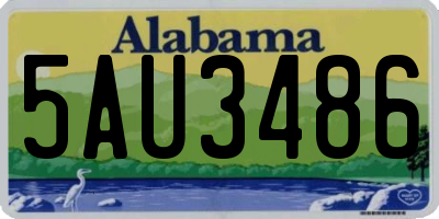 AL license plate 5AU3486