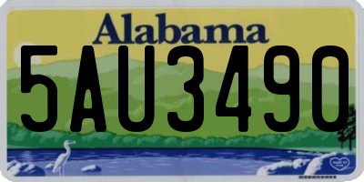 AL license plate 5AU3490
