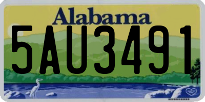AL license plate 5AU3491