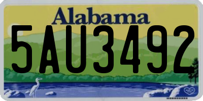 AL license plate 5AU3492
