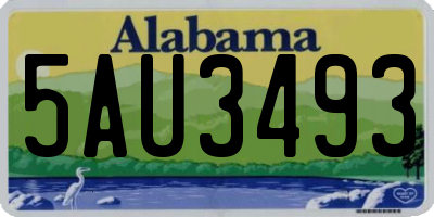 AL license plate 5AU3493