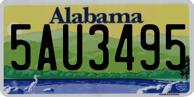 AL license plate 5AU3495