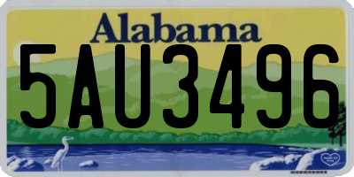 AL license plate 5AU3496