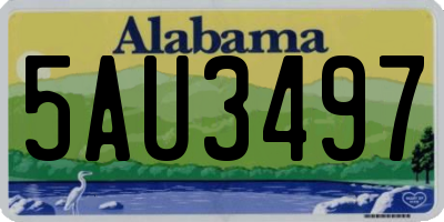 AL license plate 5AU3497