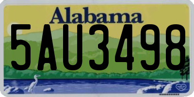 AL license plate 5AU3498