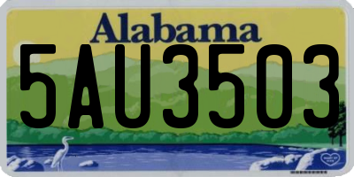 AL license plate 5AU3503