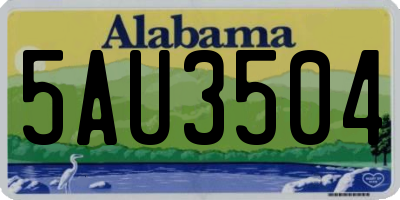 AL license plate 5AU3504