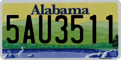 AL license plate 5AU3511