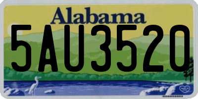AL license plate 5AU3520