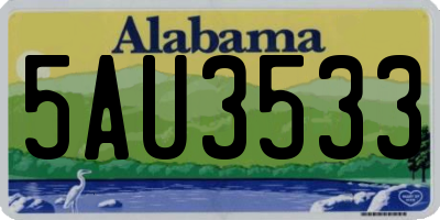 AL license plate 5AU3533