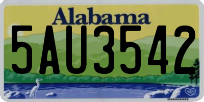 AL license plate 5AU3542