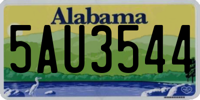AL license plate 5AU3544