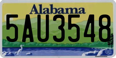 AL license plate 5AU3548