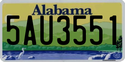 AL license plate 5AU3551