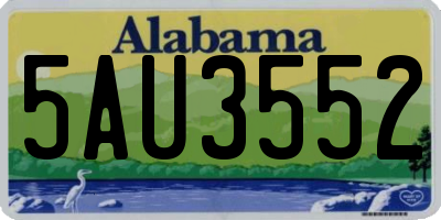 AL license plate 5AU3552