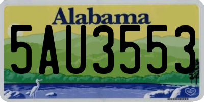 AL license plate 5AU3553