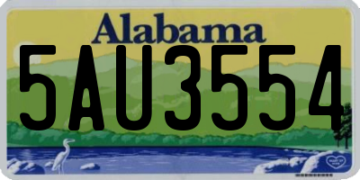 AL license plate 5AU3554