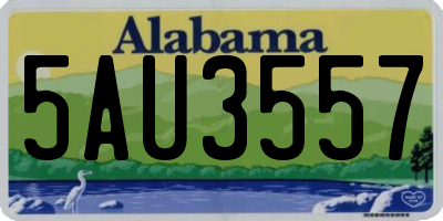 AL license plate 5AU3557