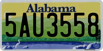 AL license plate 5AU3558
