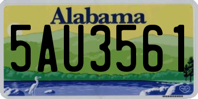 AL license plate 5AU3561