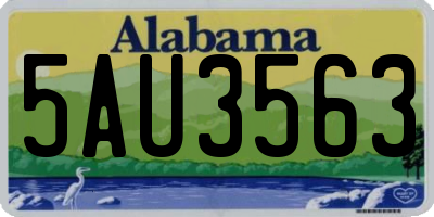AL license plate 5AU3563